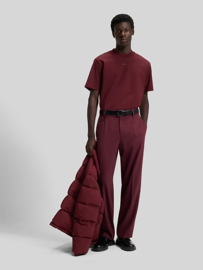 HUGO Relaxed Fit T-Shirt aus reiner Baumwolle Modell 'DAPOLINO' Bordeaux 1