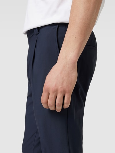 Cinque Regular fit broek met persplooien, model 'Sand' Marineblauw - 3