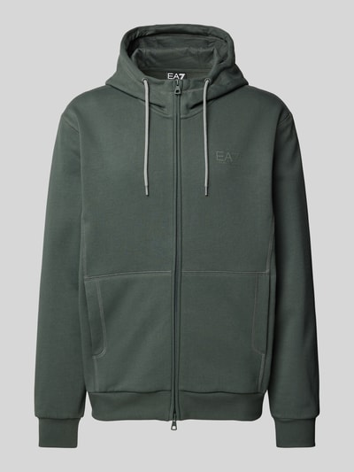 EA7 Emporio Armani Sweatjacke mit Zweiwege-Reißverschluss Modell 'TRAIN VISIBILTY' Dunkelgruen 2