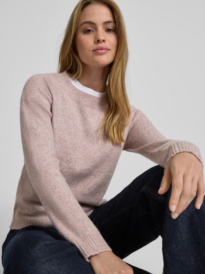 Vero Moda Regular fit gebreide pullover met raglanmouwen, model 'DOFFY' Oudroze gemêleerd - 3