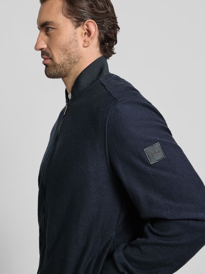 BOSS Orange Regular Fit Sweatjacke aus reiner Baumwolle Modell 'LISIMBA' Marine 3