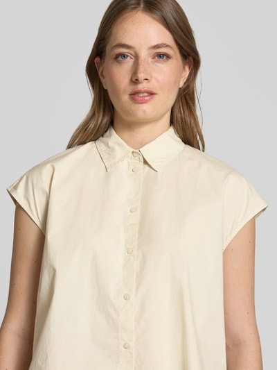 s.Oliver RED LABEL Bluzka koszulowa o kroju relaxed fit z czystej bawełny Piaskowy 3