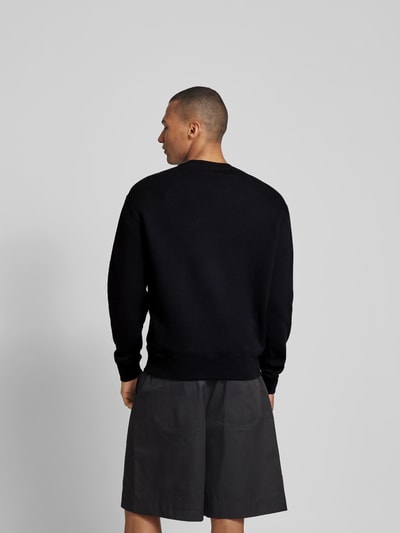 MAISON KITSUNE Sweatshirt mit Label-Stitching Black 5