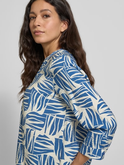 s.Oliver RED LABEL Regular fit blouseshirt van viscosemix Oceaanblauw - 3