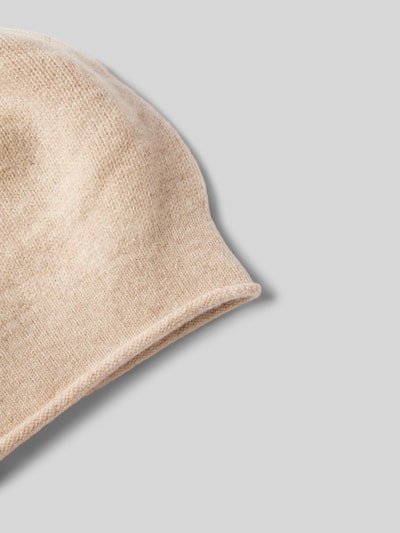 Seeberger Kaschmir-Beanie mit Label-Detail Sand 2