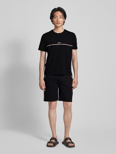 BOSS Sweatshorts mit Label-Stitching Black 1