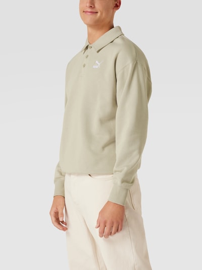 PUMA PERFORMANCE Bluza z kołnierzykiem polo model ‘Classics’ Khaki 4