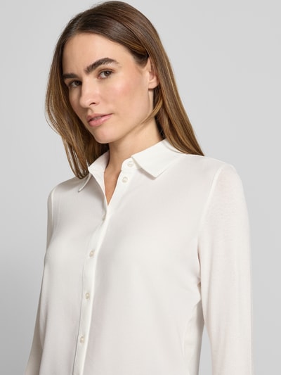 Someday Slim Fit Hemdbluse aus Viskose-Elasthan-Mix Modell 'Kirsty' Offwhite 3