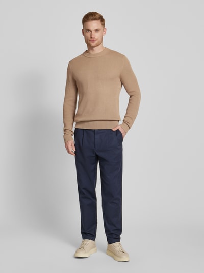 SELECTED HOMME Gebreide pullover met ribboorden, model 'DANE' Beige - 1