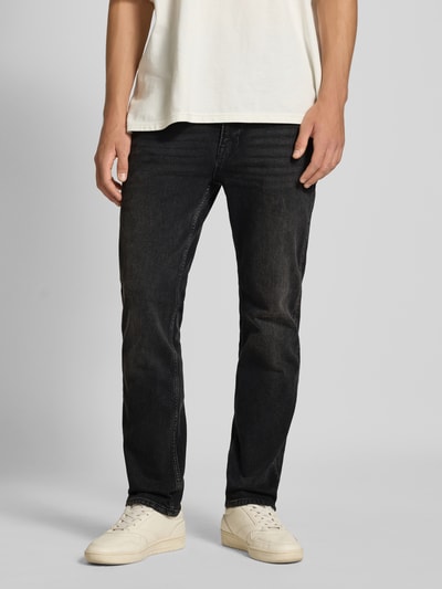 Jack & Jones Slim fit jeans in 5-pocketmodel, model 'Clark' Zwart - 4