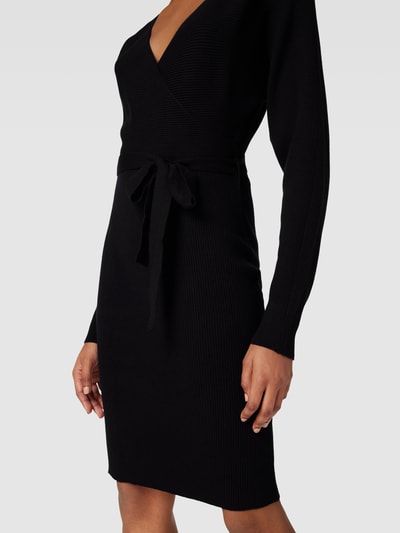 VERO MODA Knielange gebreide jurk van viscosemix, model 'Holly' Zwart - 3