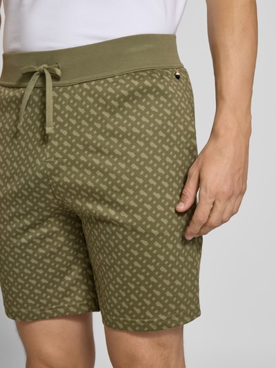 BOSS Szorty z dzianiny dresowej o kroju relaxed fit z czystej bawełny Khaki 3