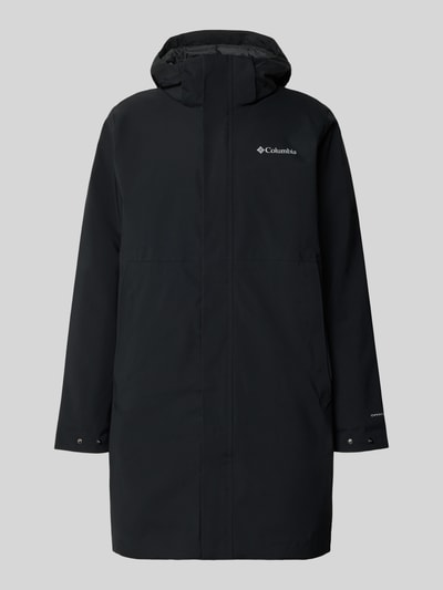 Produktfoto, zwarte parka met capuchon en Logo Model 'Street Heights™' van Columbia, regular fit, verborgen ritssluiting, Steekzakken, Ruglengte maat M 97 cm, Schouderbreedte maat M 50 cm, Borstwijdte maat M 61 cm, Mouwlengte maat M 69 cm