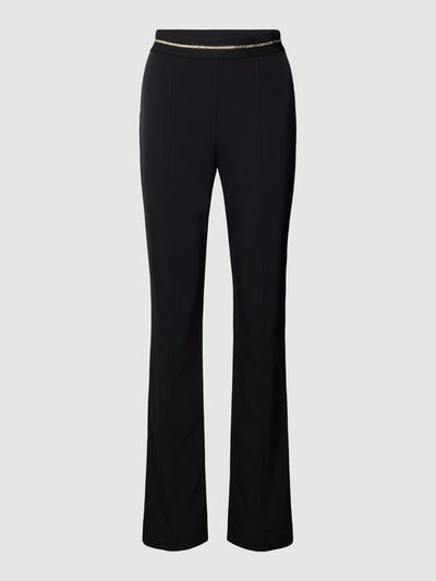 Marc Cain Femine fit high waist broek met elastische band Zwart - 2