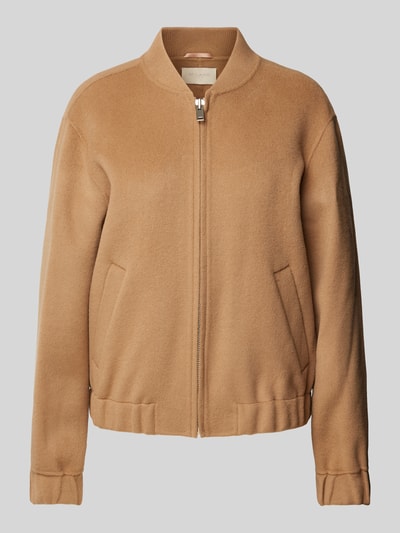 Milano Italy Blouson van wol met steekzakken Camel - 2