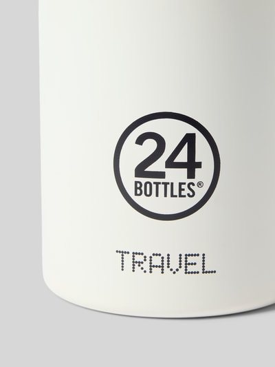 Produktfoto, Travel Mug aus Edelstahl von 24bottles w kolorze jednolitym, z nadrukiem logo, matowa tekstura, pojemność 350 ml, wysokość 12 cm, średnica 8 cm, termoizolacja, szczelny zakręcany korek, bez BPA, odpowiedni na gorące i zimne napoje