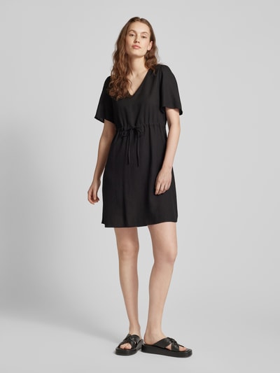 Vero Moda Minikleid mit Bindegürtel Modell 'MYMILO' Black 1