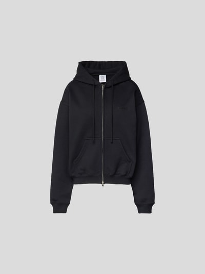 VETEMENTS Oversized Sweatjacke mit Label-Stitching Black 2