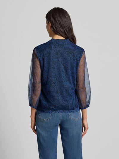 More & More T-shirt z półprzezroczystymi rękawami Granatowy 5