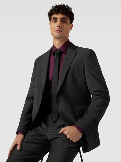 Jake*s Slim Fit Business-Hemd mit Kentkragen Bordeaux 3