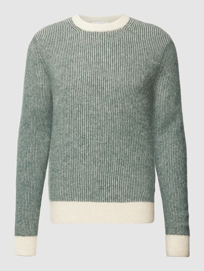 SELECTED HOMME Gebreide pullover met structuurmotief, model 'RAI' Lichtgroen - 2