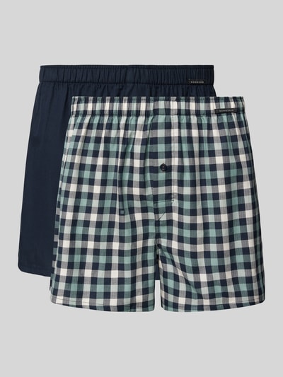 Schiesser Boxershort met labelpatch in een set van 2 stuks Mintgroen - 1