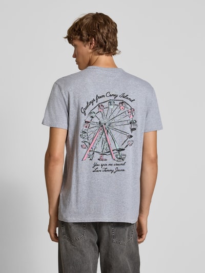 Tommy Jeans Regular Fit T-Shirt aus reiner Baumwolle Hellgrau Melange 4