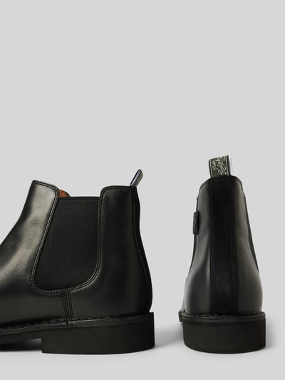 Polo Ralph Lauren Chelsea boots van leer met labeldetail, model 'TALAN' Zwart - 2