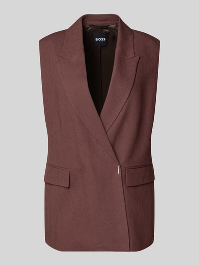 Productfoto, Slim Fit Kurzblazer uit mix van linnen en viscose model 'JIA8' van BOSS, mêlee look, twill, met klepzakken, 1-knoopssluiting