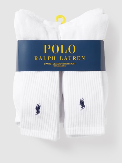 Polo Ralph Lauren Underwear Skarpety z wyhaftowanym logo w zestawie 6 szt. Biały 3