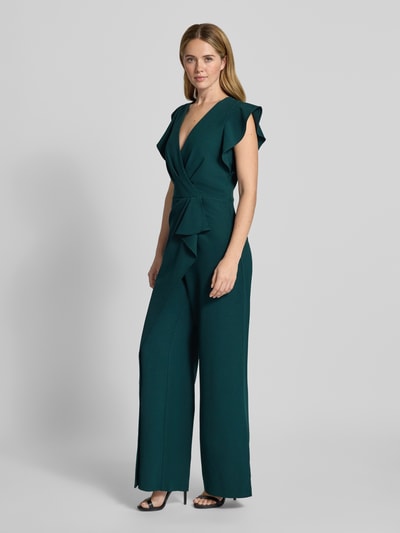 Adrianna Papell Regular Fit Jumpsuit mit Raffungen Dunkelgruen 1