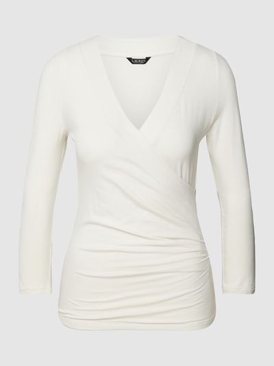 Lauren Ralph Lauren Shirt met 3/4-mouwen, model 'ALAYJA' Offwhite - 2