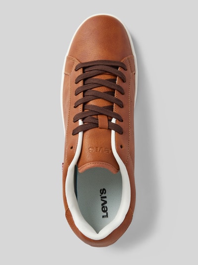 Levi’s® Acc. Sneakers met labeldetail, model 'PIPER' Cognac - 3