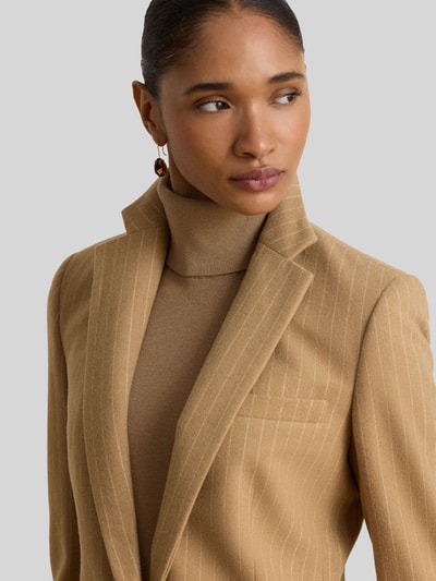 Lauren Ralph Lauren Regular fit korte blazer van wolmix met borstzak Camel - 3