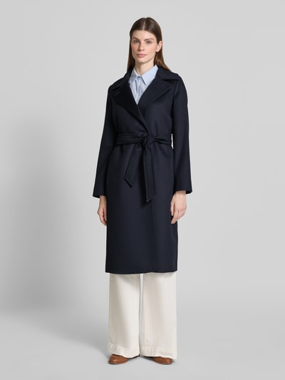 Max Mara Studio Regular Fit Mantel aus reiner Schurwolle Modell 'BCOLLAG' Marine 4