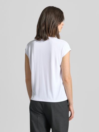 Vila T-Shirt mit V-Ausschnitt Modell 'modala' Offwhite 5