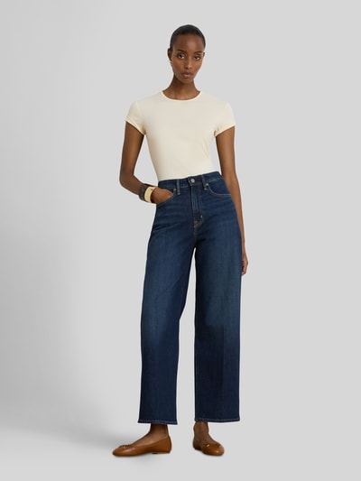 Lauren Ralph Lauren High Waist Straight Fit Jeans mit Label-Patch Jeansblau 1