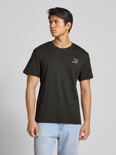 G-Star Raw T-shirt met labelprint Donkergrijs - 4