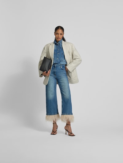 Iro Straight Fit Jeans mit Federn Jeansblau 1