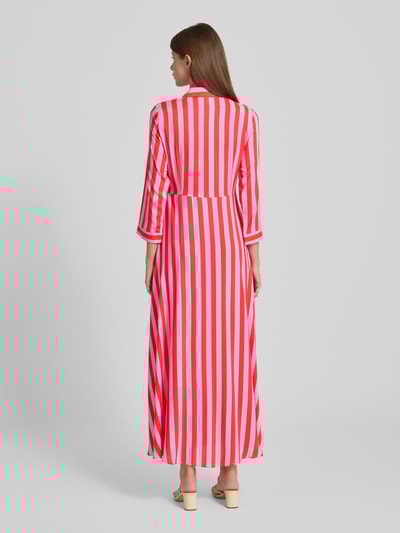 YAS Hemdblusenkleid mit 3/4-Arm Modell 'SAVANNA' Pink 5
