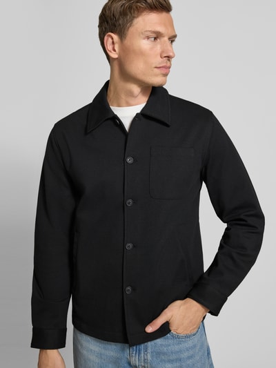 Lindbergh Overhemdjack met knoopsluiting Zwart - 3