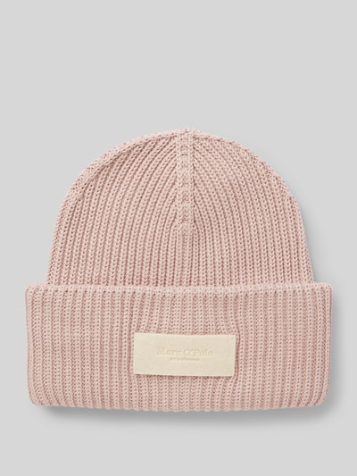 Marc O'Polo Beanie aus reiner Baumwolle Label-Patch Rose 1