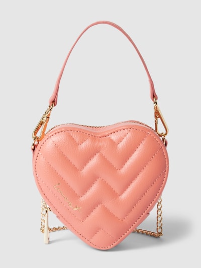 Weat Schoudertas met labeldetail, model 'Mini Heart Bag Peach' Abrikoos - 2