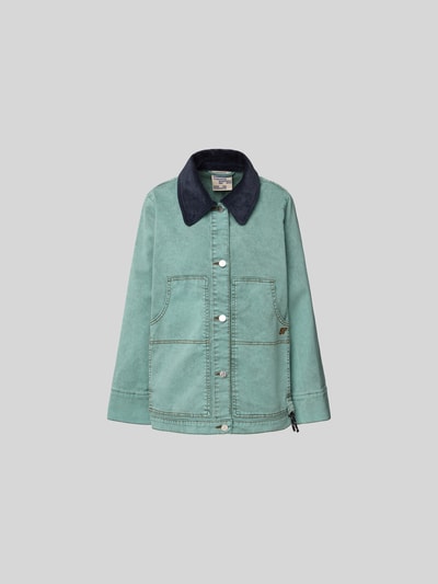 BAUM & PFERDGARTEN Relaxed Fit Jeansjacke mit Knopfleiste Hellgruen 2