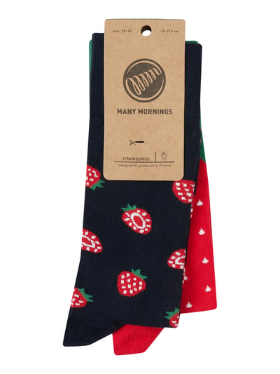 Many Mornings Socken mit Allover-Muster Rot 2