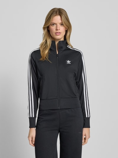 adidas Originals Trainingsjack met labelstitching, model 'FIREBIRD' Zwart - 4