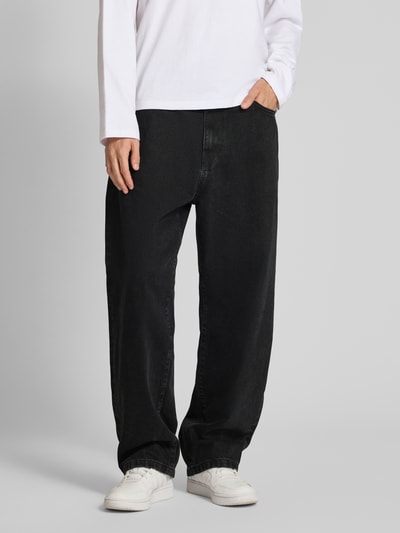 Carhartt Work In Progress Straight leg jeans in 5-pocketmodel, model 'LANDON' Zwart - 4