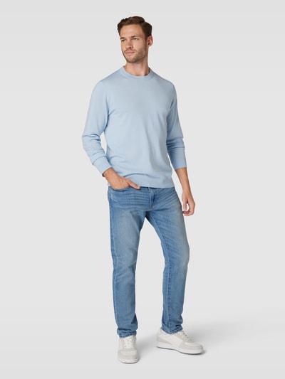 SELECTED HOMME Strickpullover mit Rundhalsausschnitt Hellblau 1