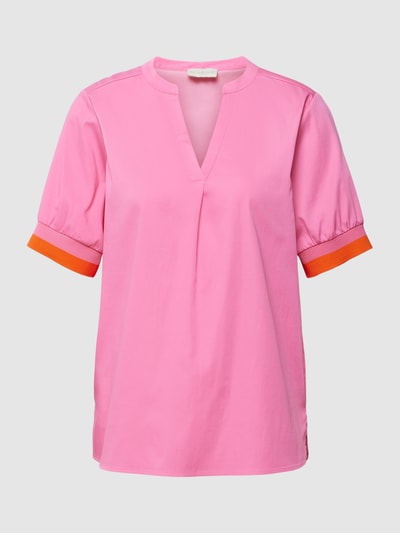 Milano Italy Bluse mit Seitenschlitzen Pink 2