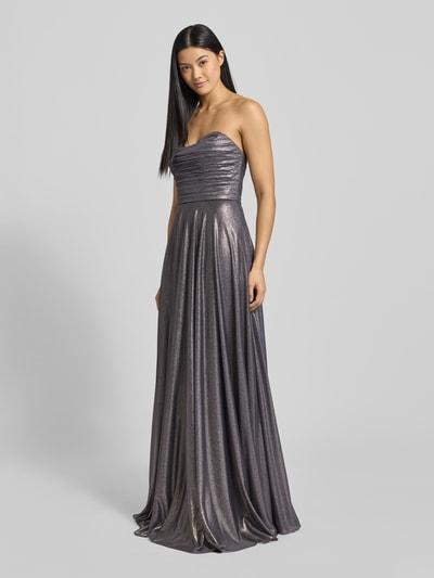 Jake*s Cocktail Regular fit avondjurk in strapless design  Middengrijs gemêleerd - 1